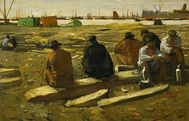 George Hendrik Breitner Lunch Break at the Building Site in the Van Diemenstraat in Amsterdam